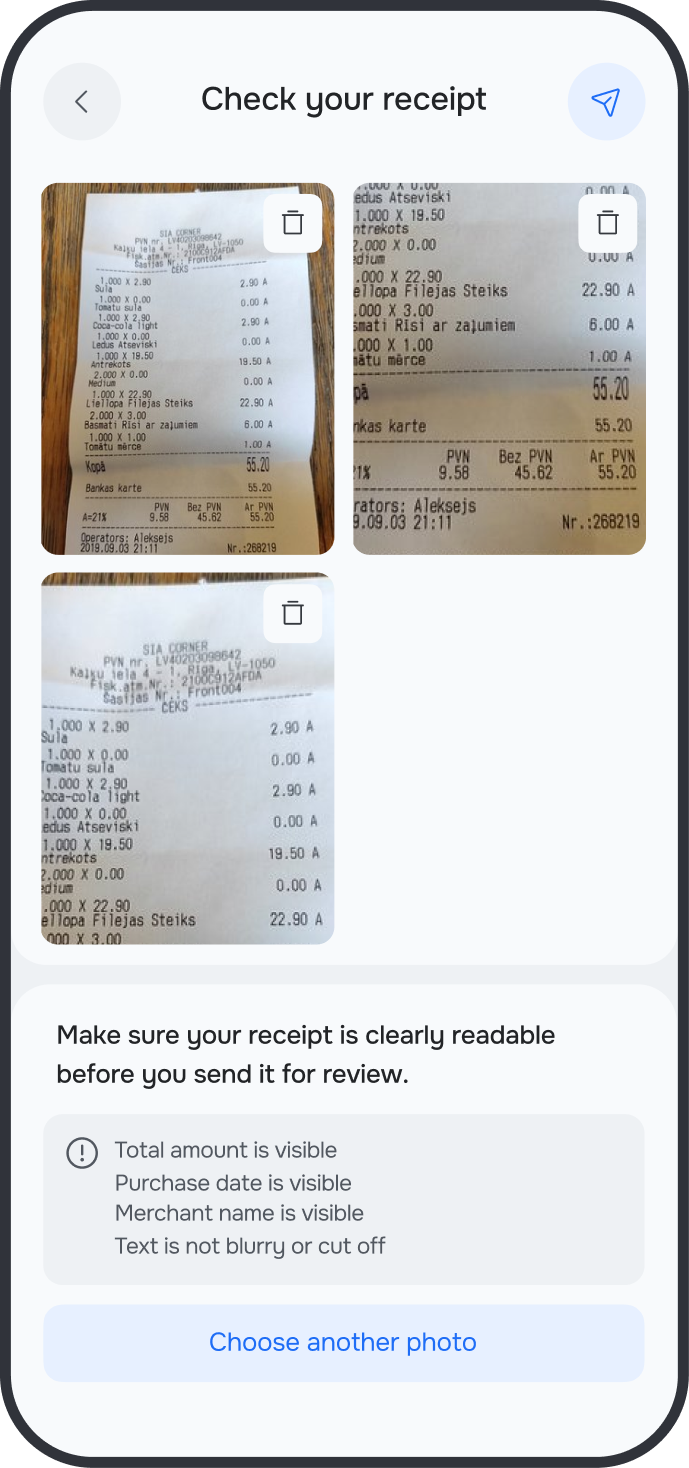 receipt check